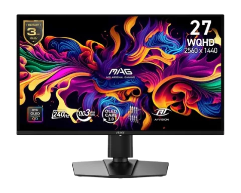 Monitor 27 MSI 2K WQHD 240Hz QD-OLED 0.03ms MAG 274QP X24
