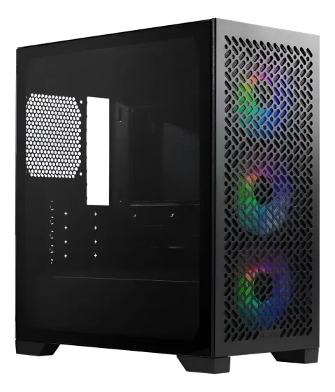 Gabinete Gamer Cooler Master Elite 302 Black X3 Fan ARGB Black E302-KGNN-500