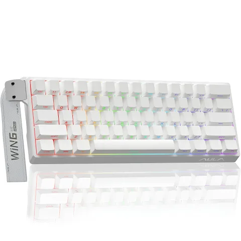 Perifericos Teclado USB Aula WIN60HE White Switch Greywood Gamer Magnetico