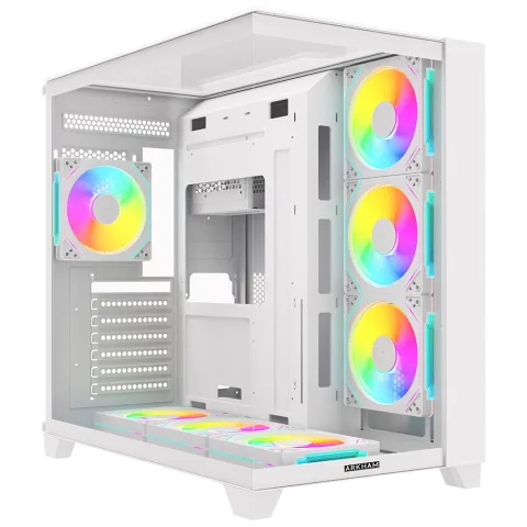 Gabinete Gamer Arkham Minor X7 Fan ARGB White Minor WH