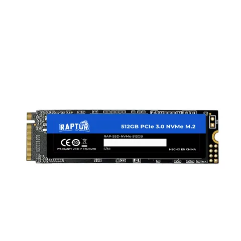 Almacenamiento Disco Solido SSD NVMe Raptor 512GB Legacy PCIe 3.0 M.2 RAP-SSD-NVMe-512GB