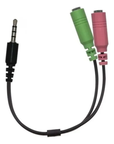 Cable Adaptador Genius 1 Jack M A 2 Jack H ACC-100