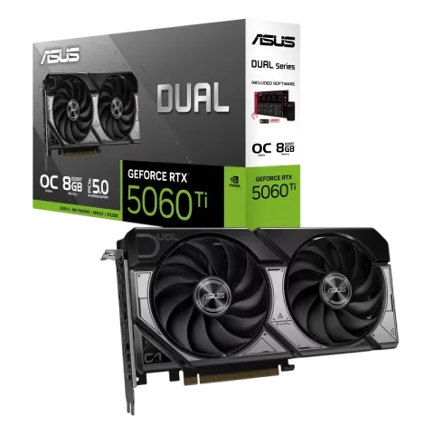 Placa De Video Nvidia Geforce Asus RTX 5060 Ti Dual 8GB OC DUAL-RTX5060TI-O8G