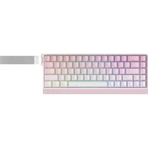 Perifericos Teclado USB Irok Mercury68 Pink RGB Switch Purple Star Gamer Magnetico