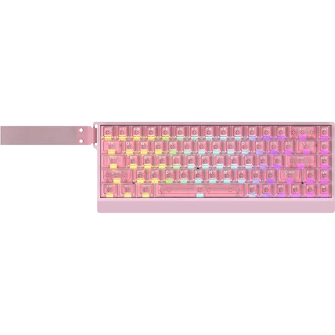 Perifericos Teclado USB Irok Mercury68 Pro Pink RGB Switch Starlight Gamer Magnetico