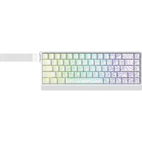 Perifericos Teclado USB Irok Mercury68 Max White RGB Switch Starlight Gamer Magnetico