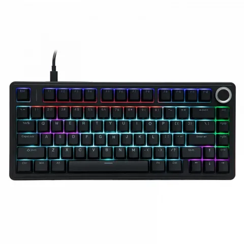 Perifericos Teclado USB Aula F75 Black Switch Blue Rainbow Gamer Mecanico