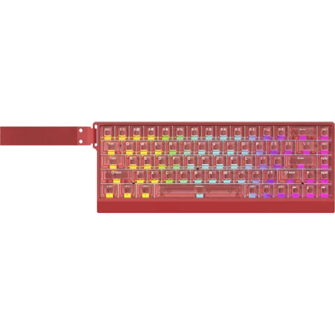 Perifericos Teclado USB Irok Mercury68 Max Red Clear RGB Switch Starlight Gamer Magnetico