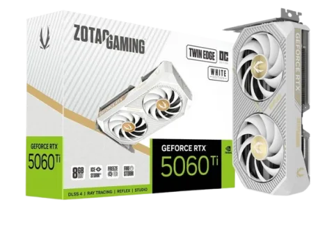 Placa De Video Nvidia Geforce Zotac RTX 5060 Ti Twin Edge 8GB OC White